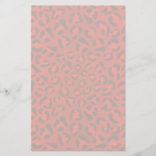 Rosa Leopardbeschaffenheitsmuster Briefpapier