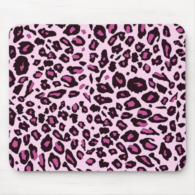 Rosa Leoparddruck Mousepad (Vorne)