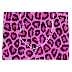 Rosa Leoparddruckmuster Große Geschenktüte
