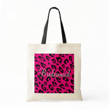 Rosa Leoparden-Druck Brautjungfer Hochzeitstasche
