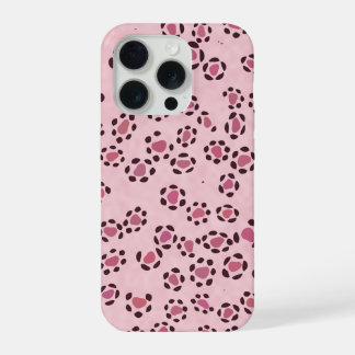 Rosa Leoparden-Druck-Handyhülle | Süßer rosafarben iPhone 15 Pro Hülle