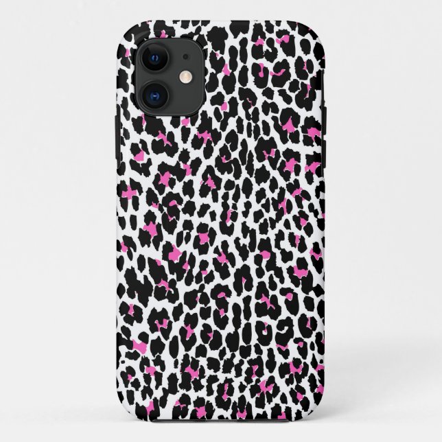 rosa Leopardendruck Case-Mate iPhone Hülle (Rückseite)
