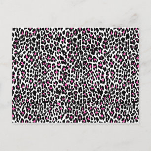 rosa Leopardendruck Postkarte