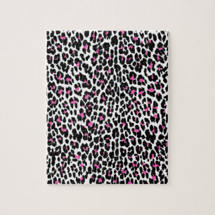 rosa Leopardendruck Puzzle