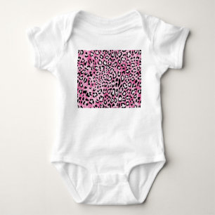 Rosa Leopardenmuster. Baby Strampler