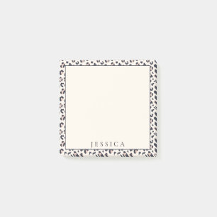 Rosa Leopardenmuster, individuelle Name Post-it Klebezettel