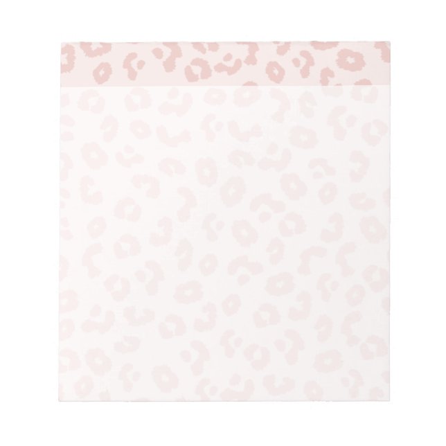 Rosa Leopardenmuster Notizblock (Vorderseite)