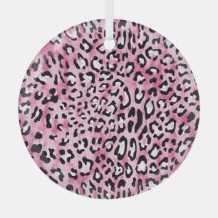 Rosa Leopardenmuster. Ornament Aus Glas