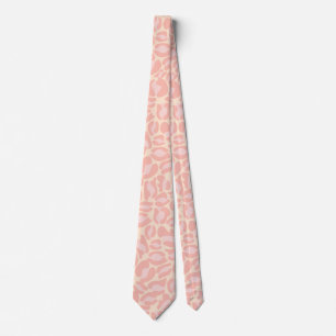 Rosa Leopardenprint Küchen Retro Hochzeit Brautjun Krawatte