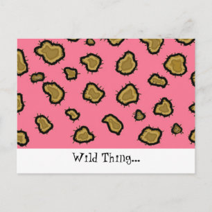 Rosa Leopardenprint Postkarte