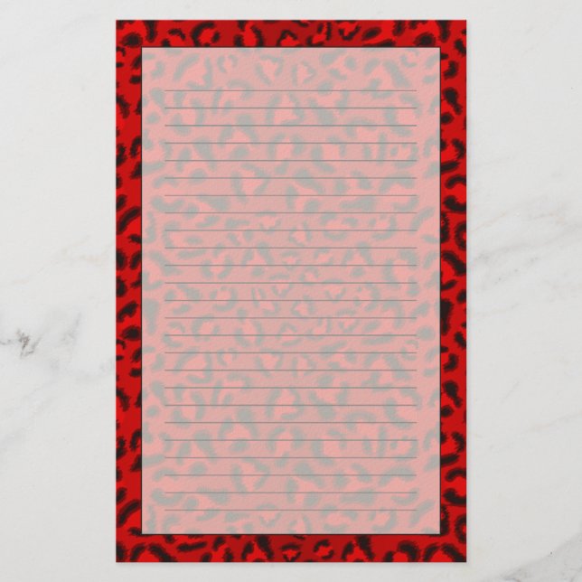Rosa Leopardenstruktur Muster. Briefpapier (Vorderseite)