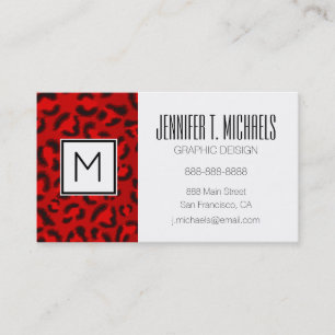 Rosa Leopardenstruktur. Visitenkarte