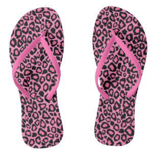 Rosa Leopardin Flip Flops