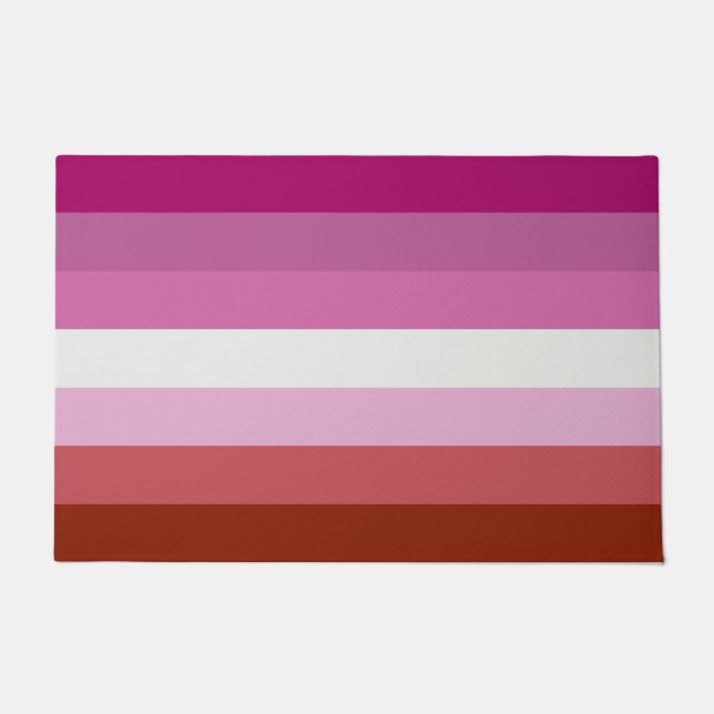 Rosa Lesbische Flagge Fußmatte (Vorderseite)