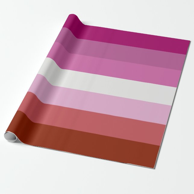 Rosa Lesbische Flagge Geschenkpapier (Ungerollt)