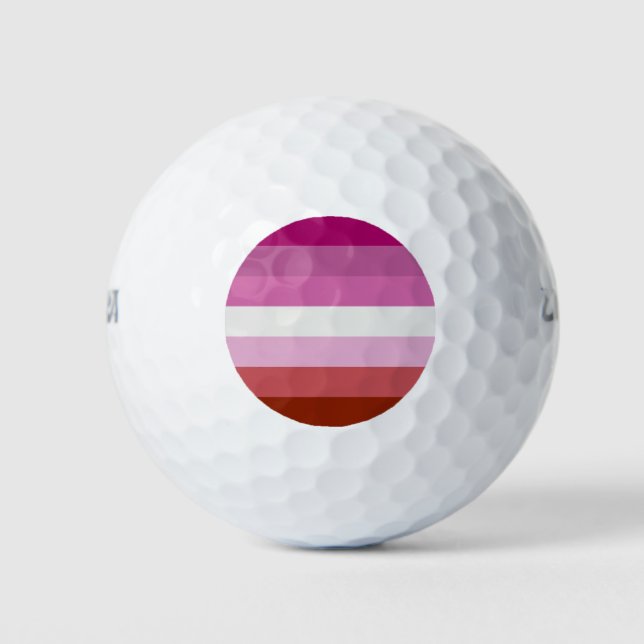 Rosa Lesbische Flagge Golfball (Vorderseite)