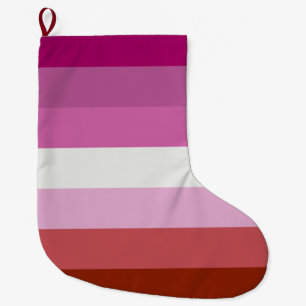 Rosa Lesbische Flagge Großer Weihnachtsstrumpf