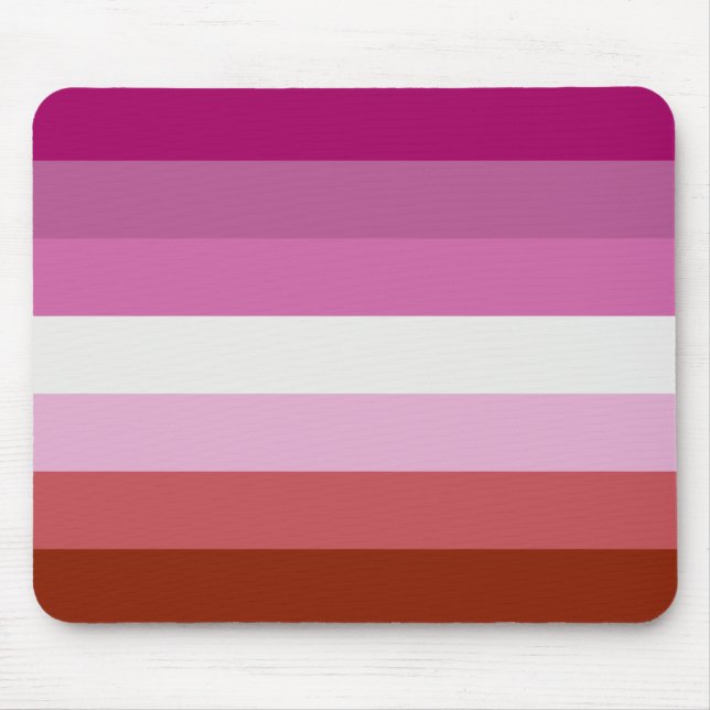 Rosa Lesbische Flagge Mousepad (Vorne)