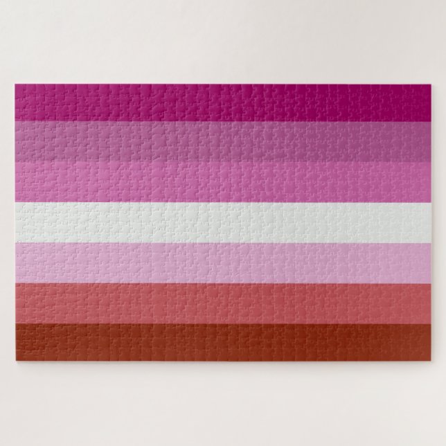 Rosa Lesbische Flagge Puzzle (Horizontal)