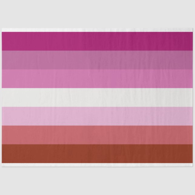 Rosa Lesbische Flagge Seidenpapier (Vorderseite)