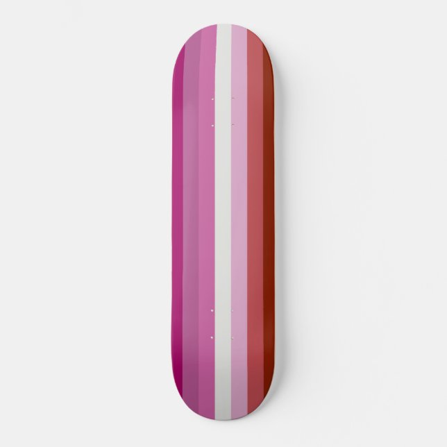 Rosa Lesbische Flagge Skateboard (Vorderseite)