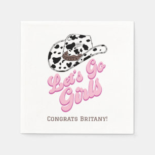 Rosa Let's Go Girls Nashville Junggesellinnenabsch Serviette
