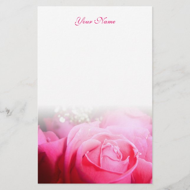 Rosa Letterhead Briefpapier (Vorderseite)