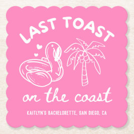Rosa Letzter Toast Junggeselinnen-Abschied Unterse Untersetzer