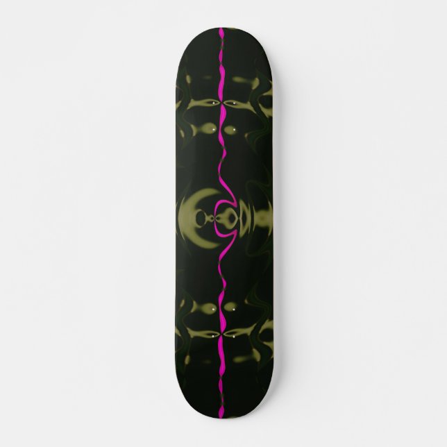 rosa Leuchtenmatte Skateboard (Vorne)