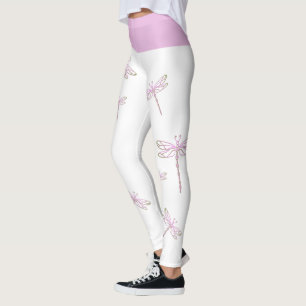 Rosa Libellen Leggings