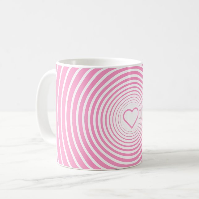 Rosa Liebe - Farben hinzufügen Kaffeetasse (Vorderseite Links)