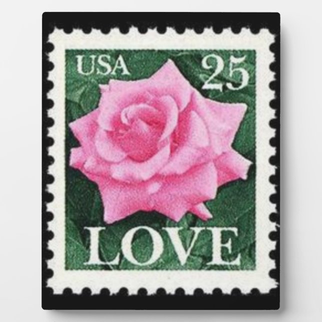Rosa Liebe Fotoplatte (Vorderseite)