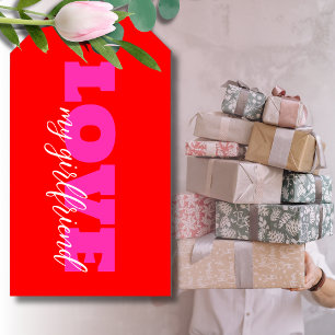 Rosa LIEBE ( fügen Sie Ihren Text hinzu) Neon Red  Geschenkanhänger