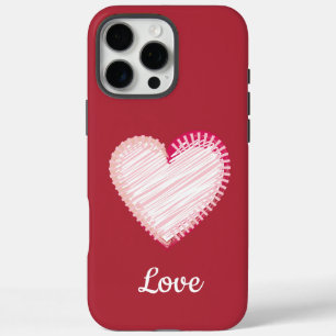 Rosa Liebe Herz iPhone 16 Pro Max Hülle