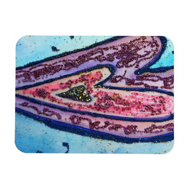 Rosa Liebe Herz Kunst Inspiration Kühlschrankmagne Magnet (Horizontal)