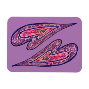 Rosa Liebe Herz Kunst Inspiration Kühlschrankmagne Magnet