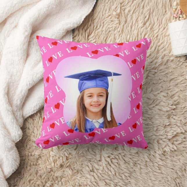 Rosa LIEBE Herz Stilvoll Kissen (Decke)