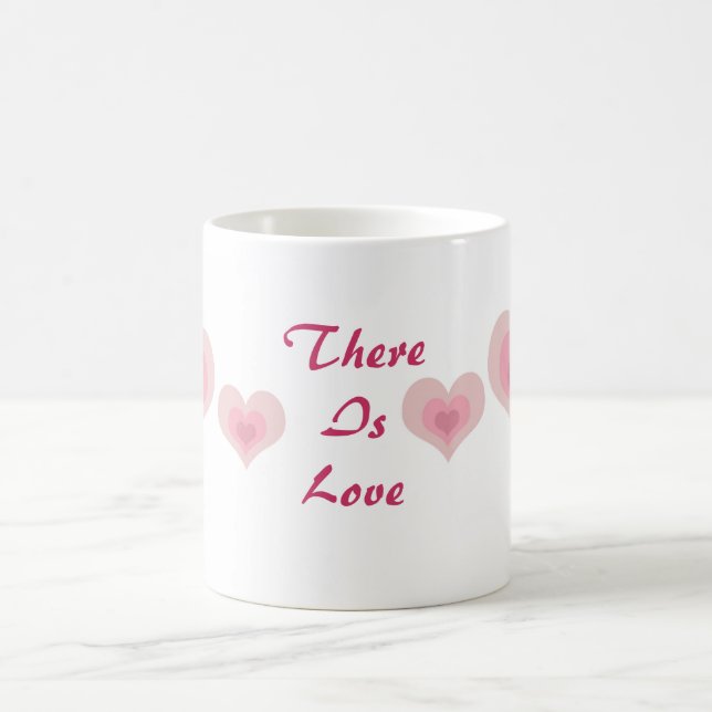 Rosa Liebe Herz Tasse (Mittel)