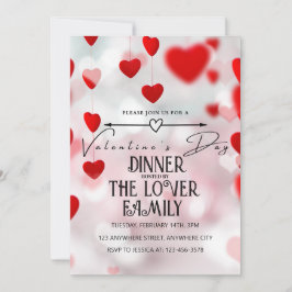 Rosa Liebe Herz Valentinstag Party Einladung