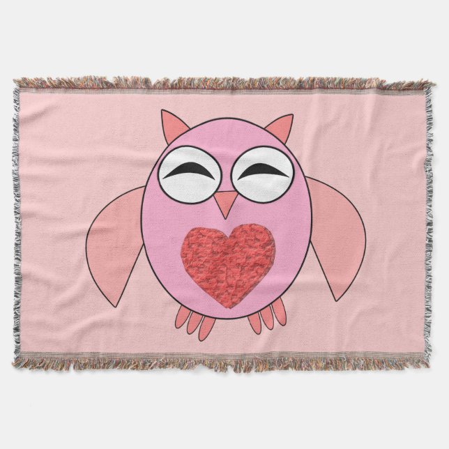 Rosa Liebe Herzklopfen Decke (Vorderseite)
