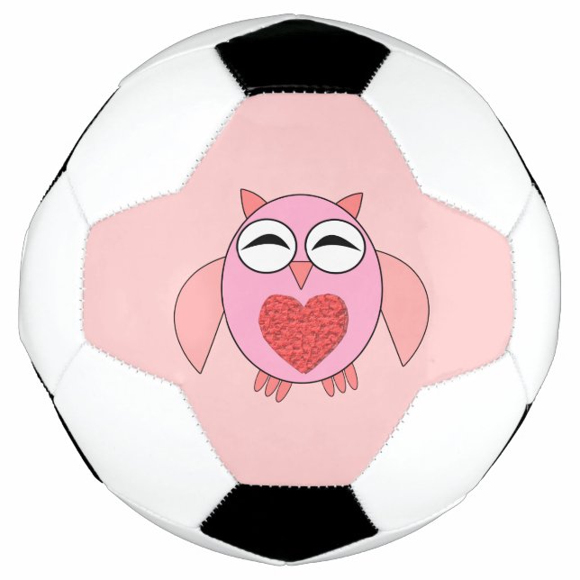 Rosa Liebe Herzkugel Fußball (Vorderseite)