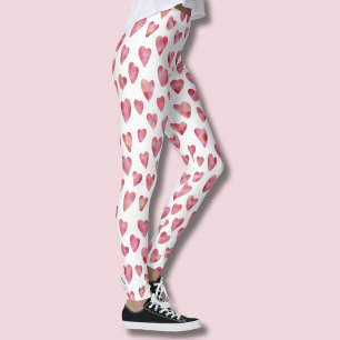Rosa Liebe Herzmuster Leggings