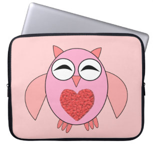 Rosa Liebe Herzschale Laptop-Tasche Laptopschutzhülle