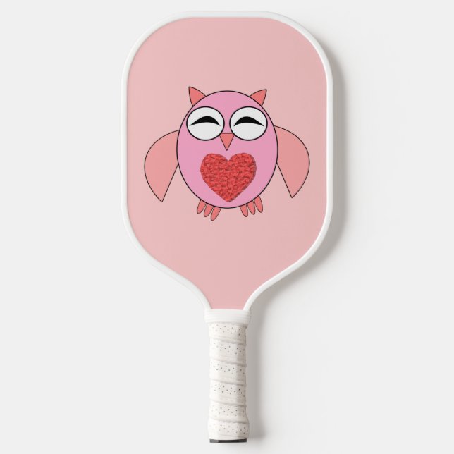 Rosa Liebe Hörschüssel Pickleball Schläger (Vorderseite)