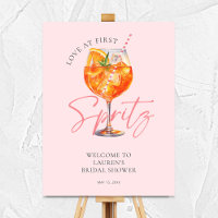 Rosa Liebe im ersten Spritz Brautparty Willkommen