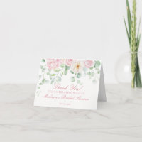 Rosa Liebe in Blüte Floral Hydrangea Dankeskarten 