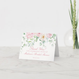 Rosa Liebe in Blüte Floral Hydrangea Dankeskarten  Dankeskarte