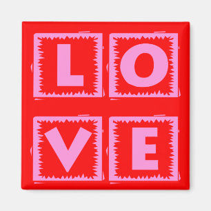 Rosa Liebe Magnet