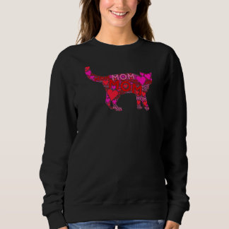 Rosa Liebe Mama Niedlich Katze Mutter Mutter Katze Sweatshirt
