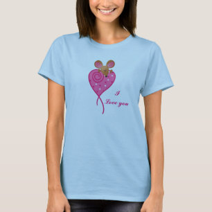 Rosa Liebe-MäuseShirt T-Shirt